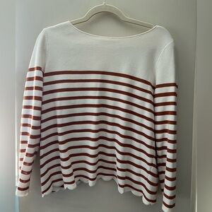 Sezane sweater with scalloped edging